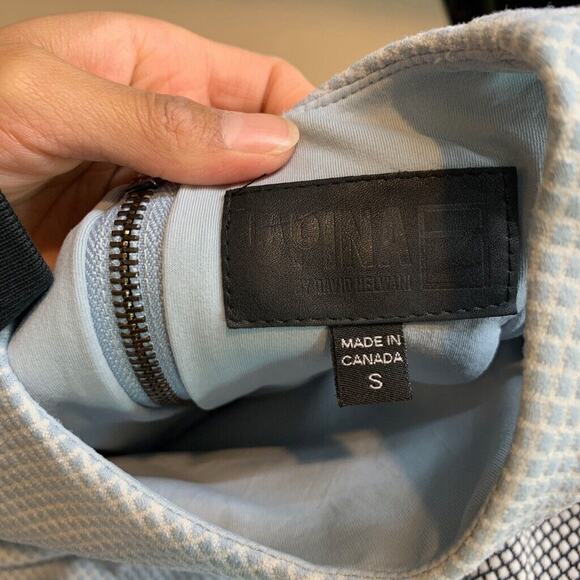 LaPina David Helwani Dress Womens S Small Geometric Built In Bra Bodycon Stretch - Picture 8 of 13